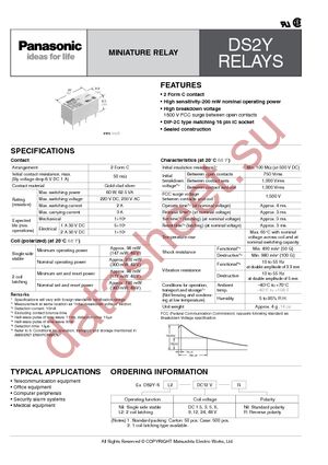 DS2Y-S-DC24V datasheet  